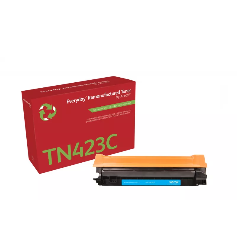Everyday™ Žydra Remanufactured Toner by Xerox Suderinama with Brother TN423C, High capacity