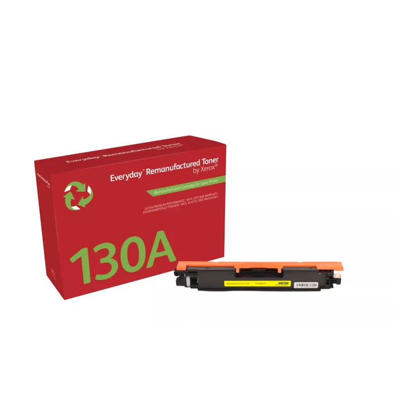 Everyday™ Geltona perdirbta tonerio kasetė, Xerox, suderinama su HP 130A (CF352A), standartinės talpos