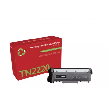 Everyday™ Mono Remanufactured Toner by Xerox, suderinamas su Brother TN2220, didelės talpos