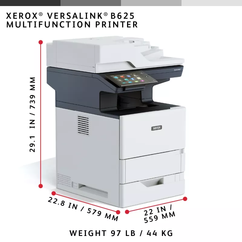 Xerox VersaLink B625 A4 61ppm Dvikopis Kopijavimas/Spausdinimas/Skenavimas/Faksas PS3 PCL5e/6 2 Padėklai 650 Lapų
