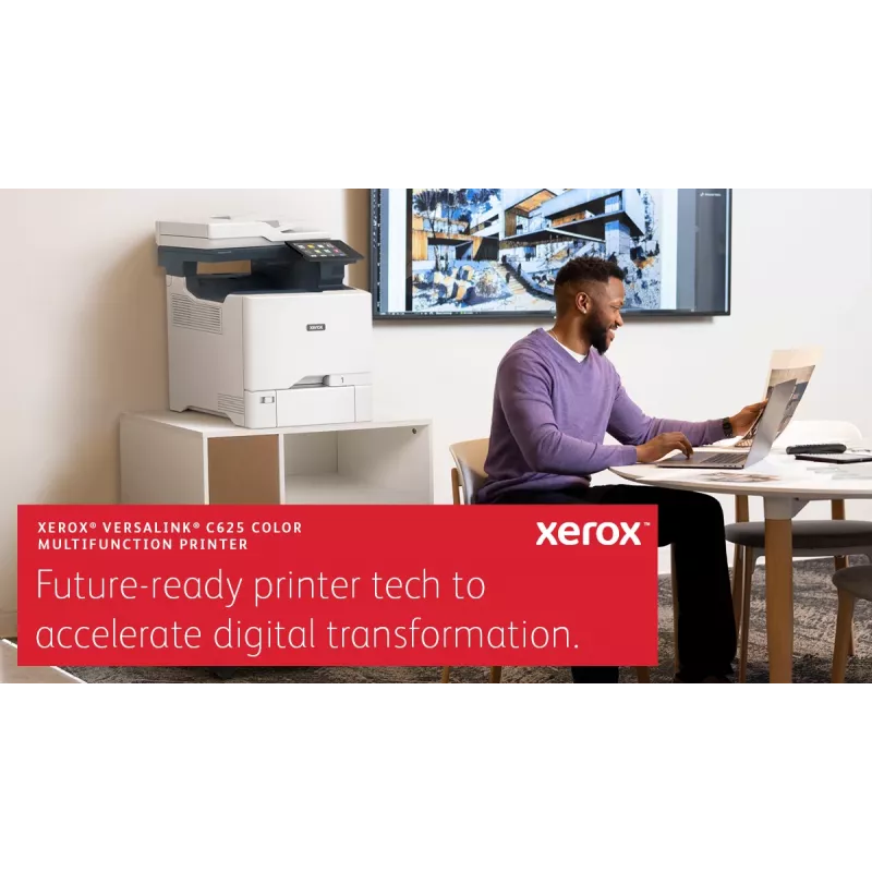 Xerox VersaLink C625 A4 50ppm Dvipusis Kopijavimas/Spausdinimas/Skenavimas/Faksas PS3 PCL5e/6 2 Dėklai 650 Lapų
