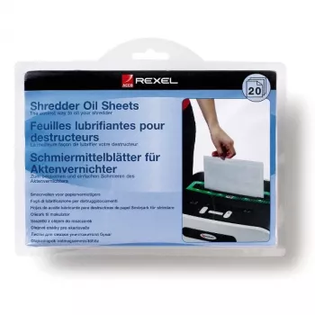 Rexel smulkintuvo alyvos lapeliai (20 vnt. pakuotė)