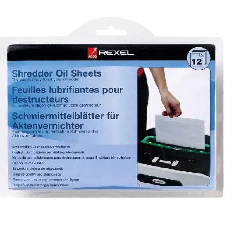 Rexel smulkintuvo alyvos lapeliai (20 vnt. pakuotė)