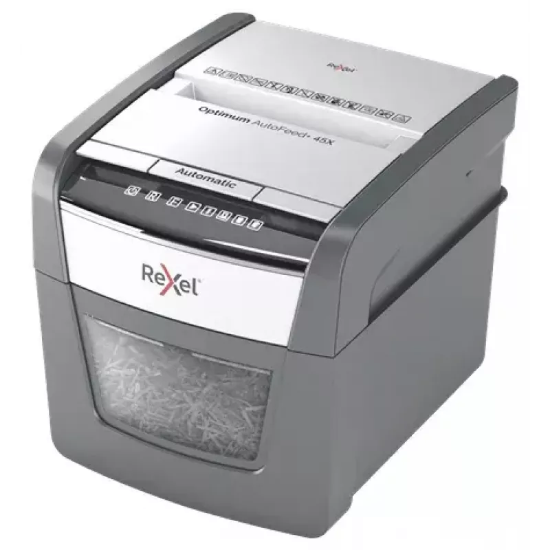 Rexel Optimum AutoFeed 45X automatinis kryžminis popieriaus smulkintuvas P4