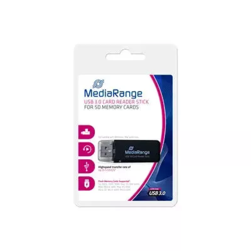 Kortelių skaitytuvas MediaRange MRCS507 USB 3.2 Gen 1 vidinis juodas