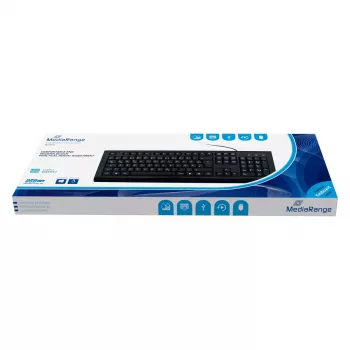 Klaviatūra MediaRange MROS101 Office USB QWERTZ German juoda