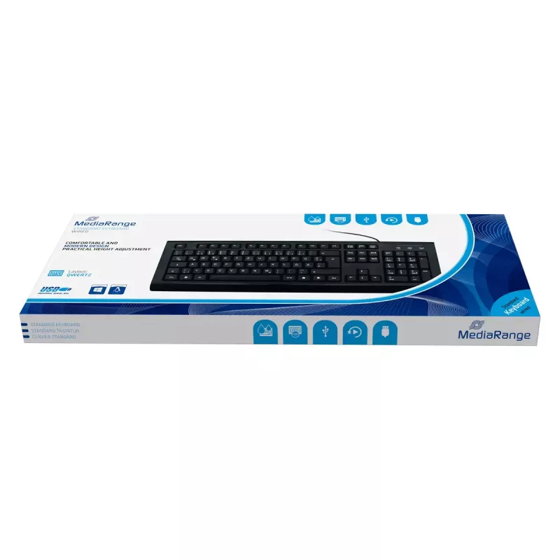 Klaviatūra MediaRange MROS101 Office USB QWERTZ German juoda