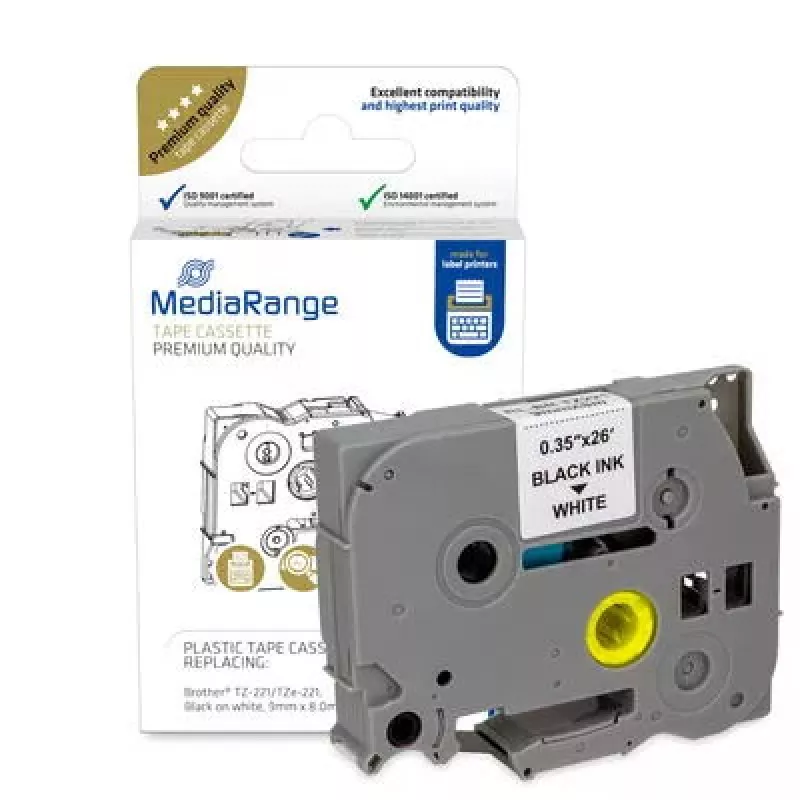 Plastikinė juostelės kasetė MediaRange TZ-221