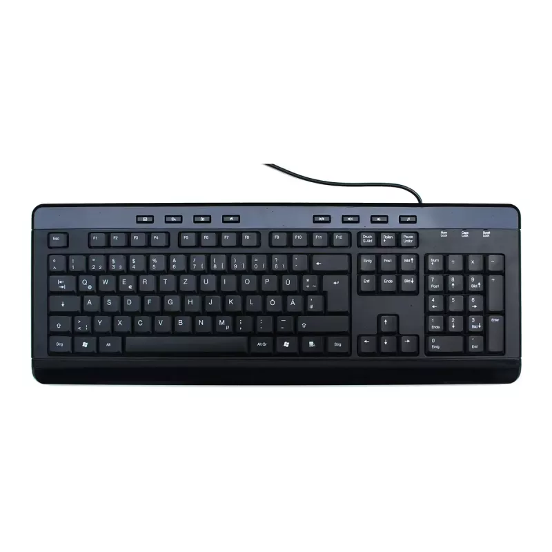 Klaviatūra MediaRange MROS102 Universal USB QWERTZ English juoda