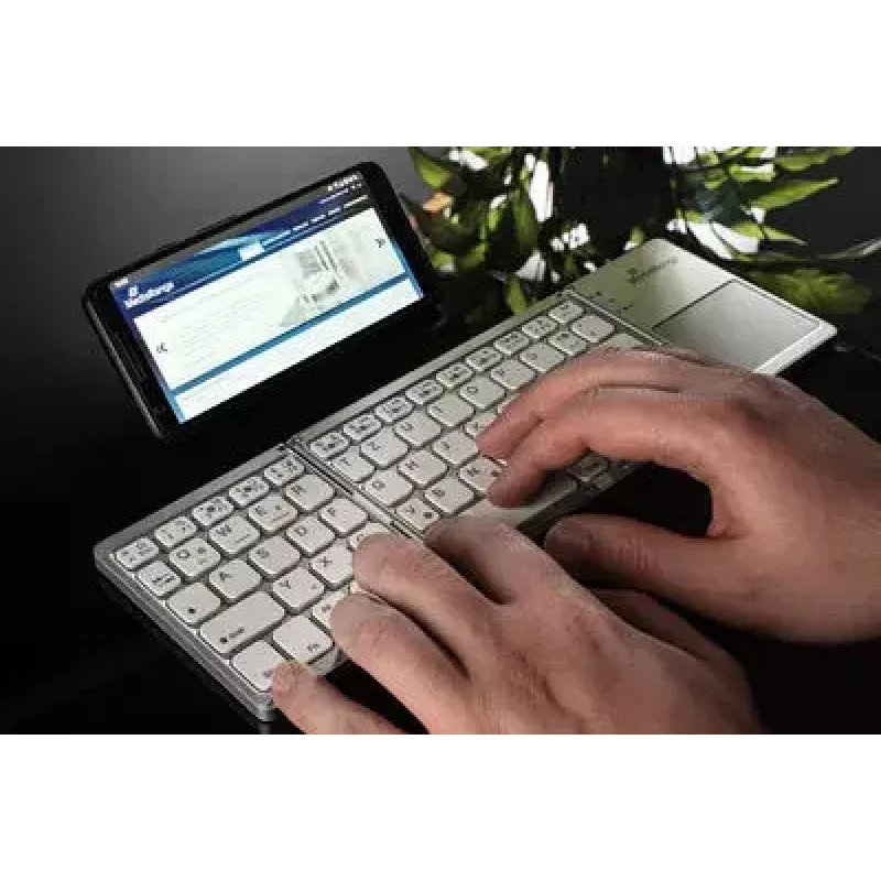 Klaviatūra MediaRange MROS133 Office Bluetooth QWERTZ vokiečių šveicarų sidabrinė