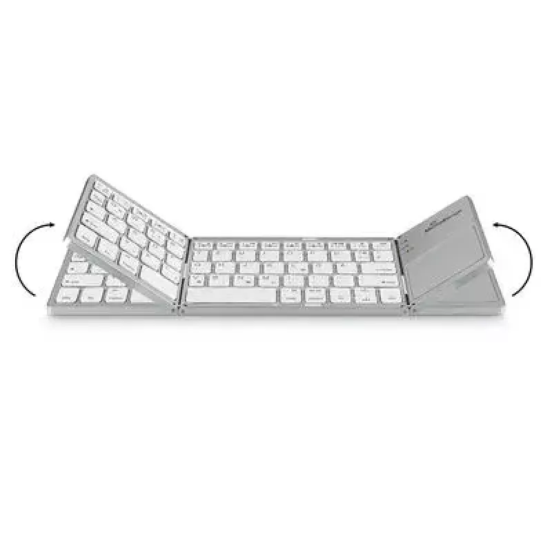 Klaviatūra MediaRange MROS133 Office Bluetooth QWERTZ vokiečių šveicarų sidabrinė