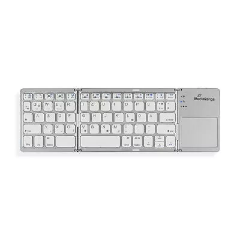 Klaviatūra MediaRange MROS133 Office Bluetooth QWERTZ vokiečių šveicarų sidabrinė