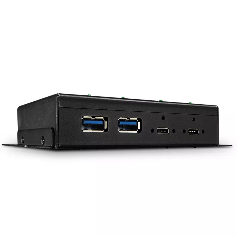 USB šakotuvas Lindy 4 prievadų USB 3.2 Gen 2 Type C metalinis šakotuvas