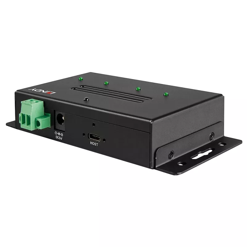 USB šakotuvas Lindy 4 prievadų USB 3.2 Gen 2 Type C metalinis šakotuvas