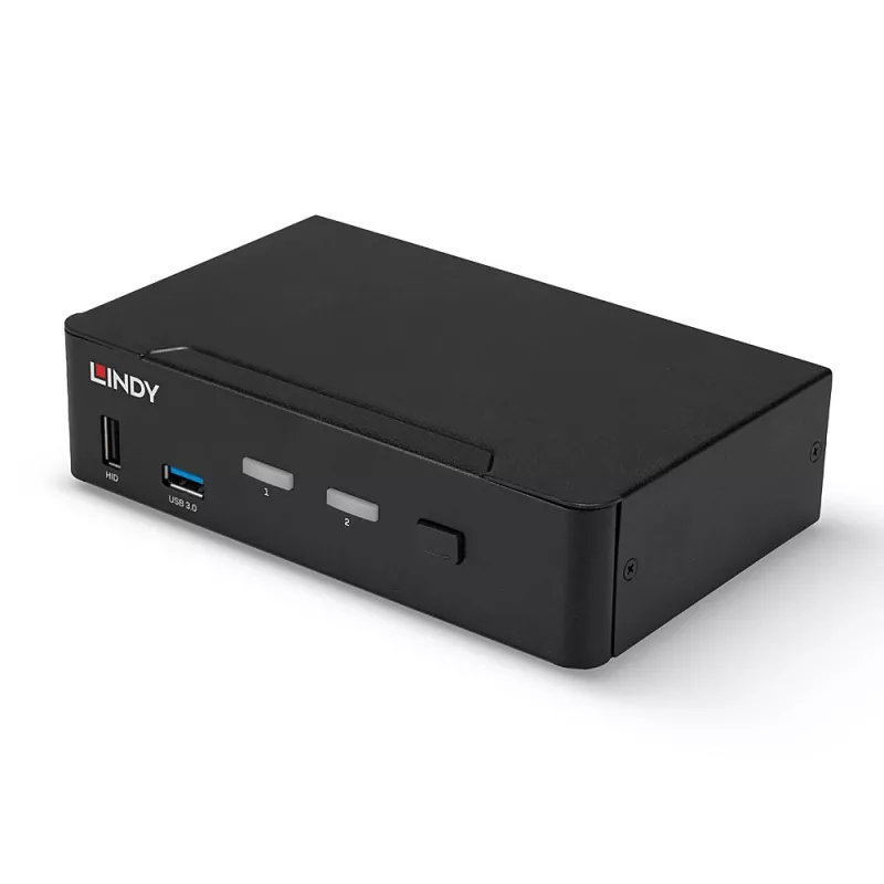 Lindy 2 prievadų DisplayPort 1.4, USB 3.0 ir garso KVM komutatorius