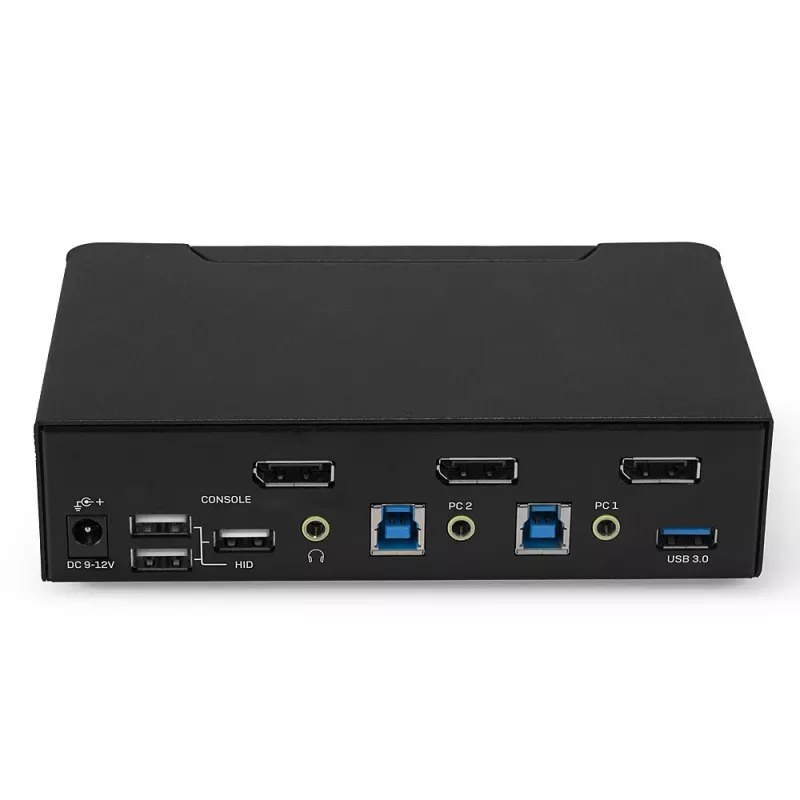 Lindy 2 prievadų DisplayPort 1.4, USB 3.0 ir garso KVM komutatorius
