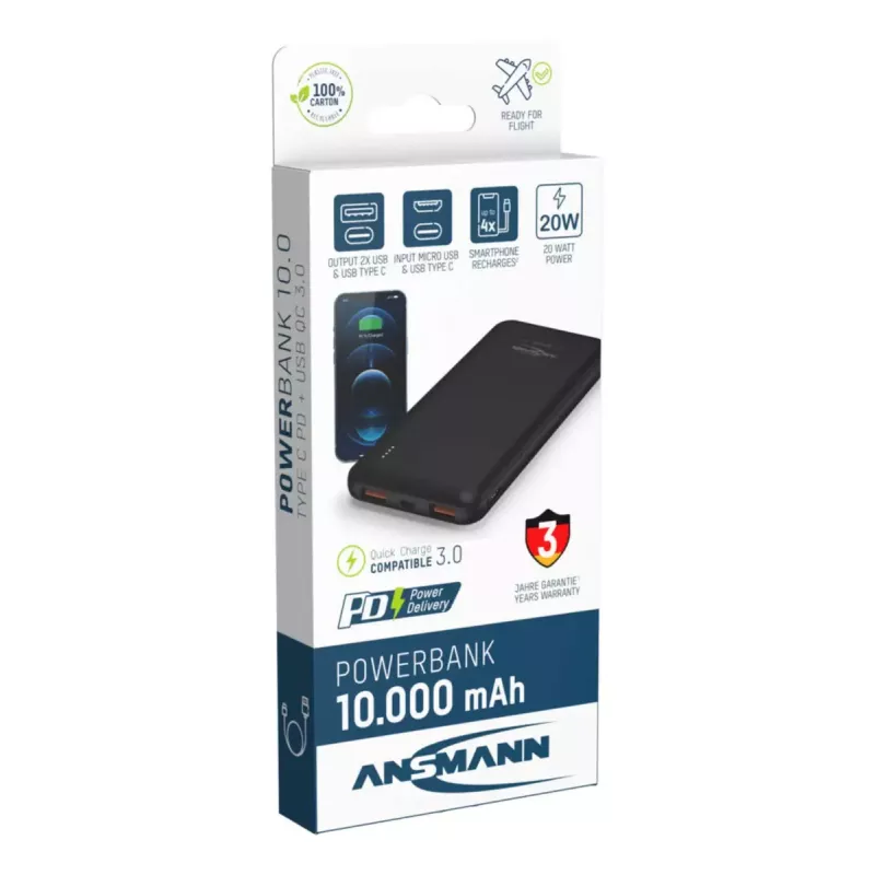 Nešiojama baterija Ansmann PB320PD 10000 mAh