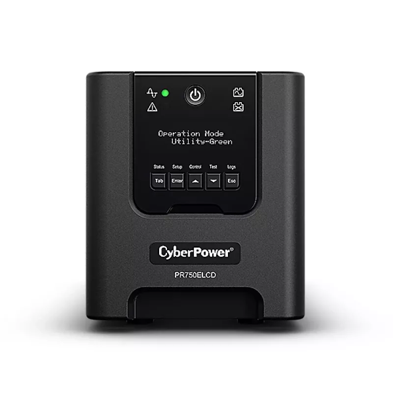 Nepertraukiamo maitinimo šaltinis (UPS) CyberPower PR750ELCDGR, linijinis-interaktyvus, 0,75 kVA, 675 W, 4 kintamosios srovės lizdai