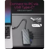 Dokingo stotis ICY BOX IB-DK4040a-CPD — 10-in-1 USB-C, HDMI 4K60Hz, VGA, 3×USB-A, Gigabit LAN, PD 100W, SD/MicroSD, aliuminis