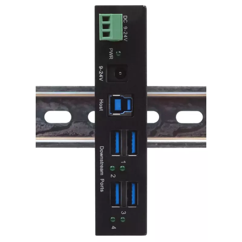 EXSYS EX-11244HMS USB šakotuvas 3.2 Gen 1 Type-B 5000 Mbit/s juodas