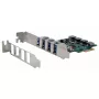 EXSYS 4 prievadų USB 3.2 Gen 1 PCIe plokštė su autonominiu maitinimu 3A Renesas