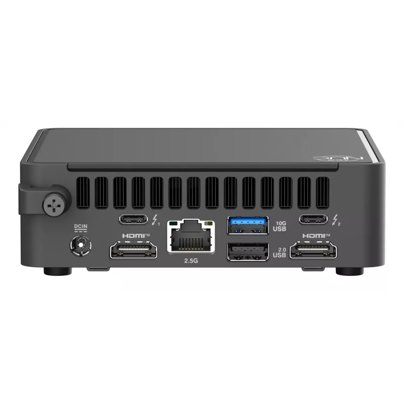Mini PC barebone ASUS NUC 15 Pro Black 240H — Intel Core Ultra 7 240H, DDR5 iki 96 GB, M.2 SSD iki 8 TB, Wi‑Fi 7, Bluetooth 5.4