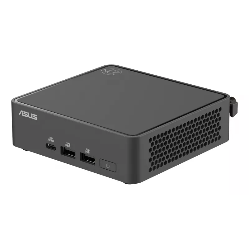 Mini PC barebone ASUS NUC 15 Pro Black 240H — Intel Core Ultra 7 240H, DDR5 iki 96 GB, M.2 SSD iki 8 TB, Wi‑Fi 7, Bluetooth 5.4