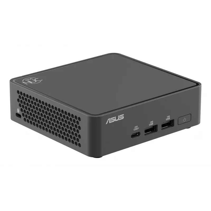 Mini PC barebone ASUS NUC 15 Pro Black 240H — Intel Core Ultra 7 240H, DDR5 iki 96 GB, M.2 SSD iki 8 TB, Wi‑Fi 7, Bluetooth 5.4