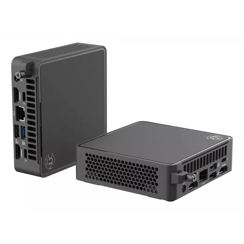 Mini PC barebone ASUS NUC 15 Pro Black 240H — Intel Core Ultra 7 240H, DDR5 iki 96 GB, M.2 SSD iki 8 TB, Wi‑Fi 7, Bluetooth 5.4