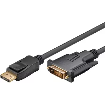 Goobay DisplayPort/DVI-D adapterio laidas 1.2 auksu dengtas 1 m