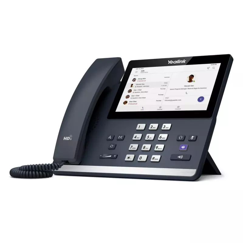 IP telefonas Yealink MP56 Microsoft Teams Edition — 7 colių talpinis jutiklinis ekranas, Android, Gigabit Ethernet, PoE, Bluetooth, laidinis ragelis