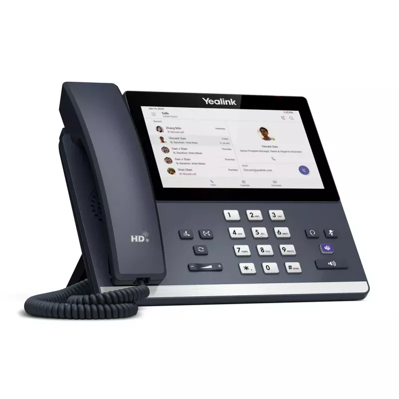 IP telefonas Yealink MP56 Microsoft Teams Edition — 7 colių talpinis jutiklinis ekranas, Android, Gigabit Ethernet, PoE, Bluetooth, laidinis ragelis