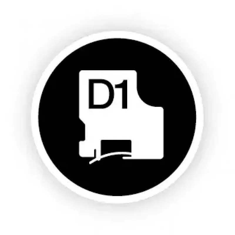 DYMO Originalios D1 etiketės | Juodas spaudinys ant mėlynos juostos | 19 mm x 7 m | Lipnios etiketės LabelManager etikečių spausdintuvams | Pagaminta Europoje