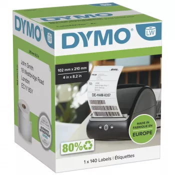 DYMO spausdintuvo etiketė 2166659 Balta Universali Stačiakampė 10,2x21 cm