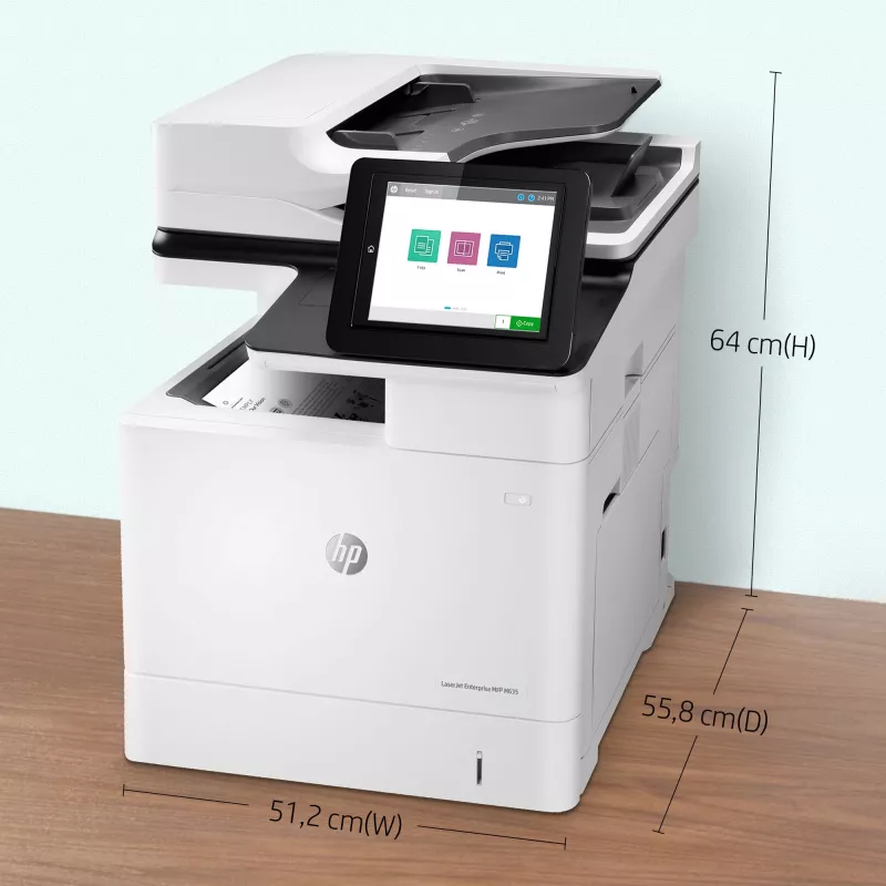 HP LaserJet Enterprise MFP M635h, lazerinis, nespalvotas spausdinimas, 1200 x 1200 DPI, nespalvotas kopijavimas, A4, juoda, balta