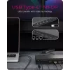 ICY BOX DockingStation 17-in-1, šeši vaizdo išėjimai, laidinis, USB 3.2 Gen 2 (3.1 Gen 2) Type-C, 140 W, 3,5 mm, 10,100,1000,2500 Mbit/s, juoda