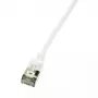 Tinklo kabelis LogiLink CQ9011S RJ-45 Cat6a 0,3 m baltas