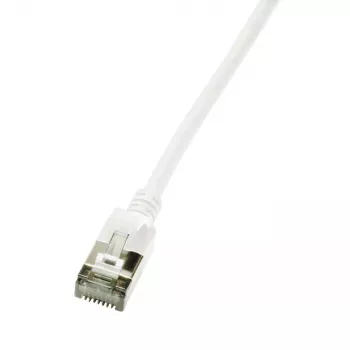 Tinklo kabelis LogiLink Ultraflex SlimLine RJ-45 Cat6a 1 m Baltas