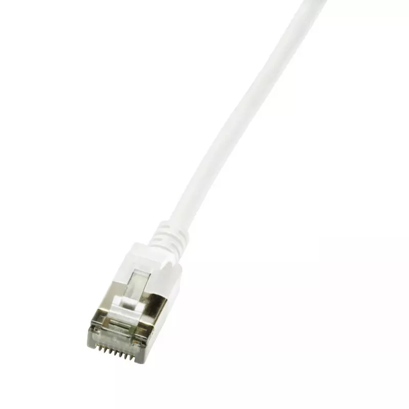 Tinklo kabelis LogiLink Ultraflex SlimLine RJ-45 Cat6a 1 m Baltas