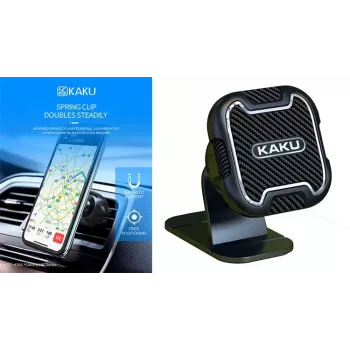 Automobilinis lipnus magnetinis laikiklis iKaku KSC-426B — universalus 360° pasukimas, juodas
