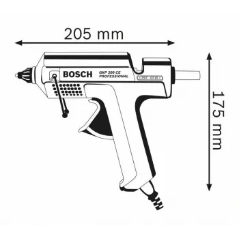 Bosch GKP 200 CE karštų klijų pistoletas, mėlynas, 500 W
