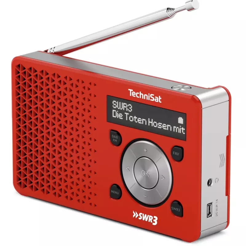 Asmeninis radijas TechniSat DigitRadio 1 raudona balta