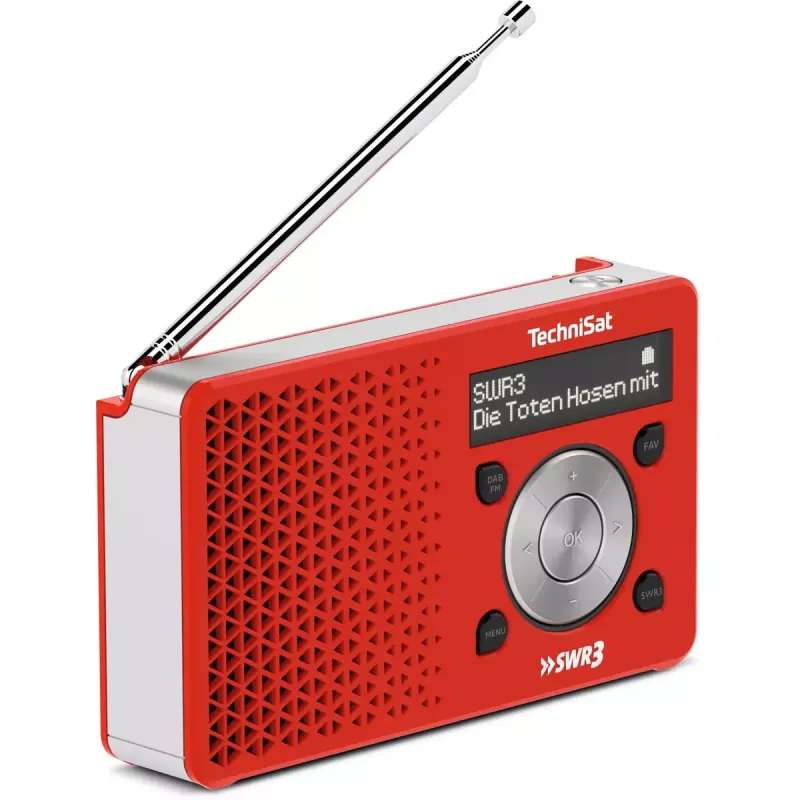 Asmeninis radijas TechniSat DigitRadio 1 raudona balta
