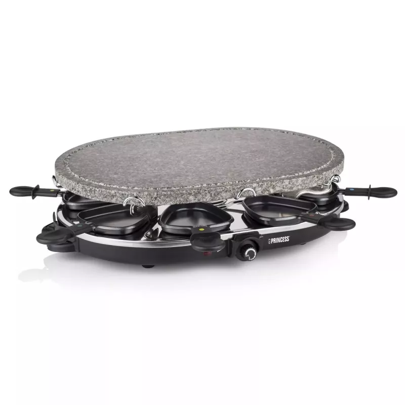 Princess 162720 Raclette 8 Ovalinis akmeninis grilis vakarėliams 1200W 8 keptuvės