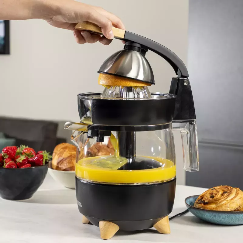 Citrusinių vaisių sulčiaspaudė Princess 201862 juoda permatoma 1L 300W