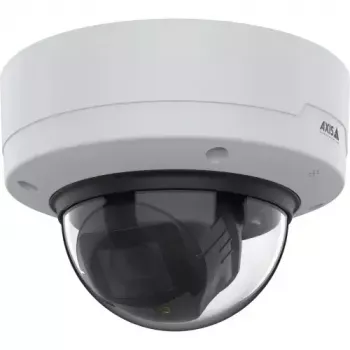 IP kupolinė apsaugos kamera AXIS P3287-LV — 2592×1944, CMOS 1/2.8 colio, 3–8,5 mm varifokalinis, 190° sukimas, vidaus/lauko, lubų/sienos