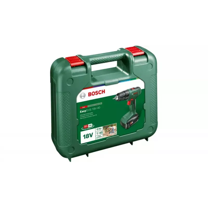 Bosch EasyDrill 18V-40 1630 RPM begraktis 1,3 kg juoda, žalia