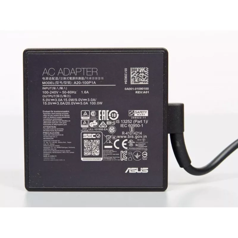 ASUS 0A001-01090100 maitinimo adapteris Vidinis 100 W Juodas