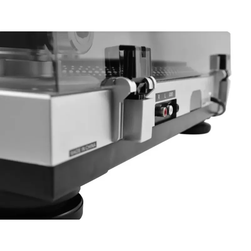 Diržinės pavaros DJ patefonas Omnitronic BD-1350 sidabrinis