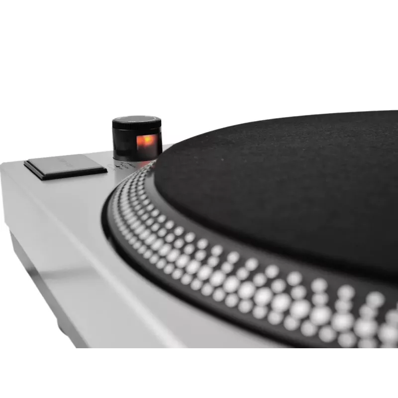 Diržinės pavaros DJ patefonas Omnitronic BD-1350 sidabrinis